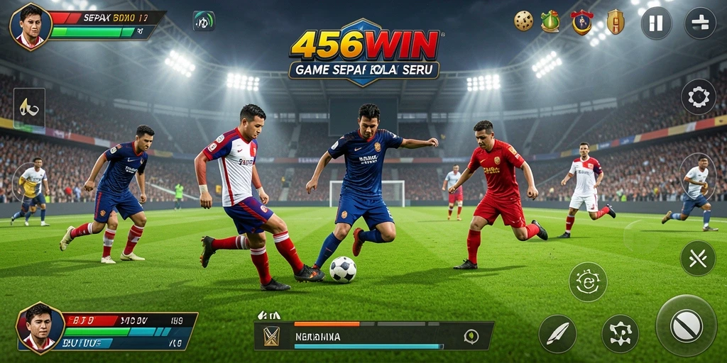 Tangkapan layar utama 456WIN menampilkan aksi seru pertandingan sepak bola.