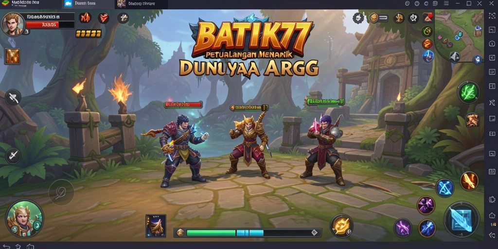 Tampilan visual yang memukau dari gameplay ARPG BATIK77.