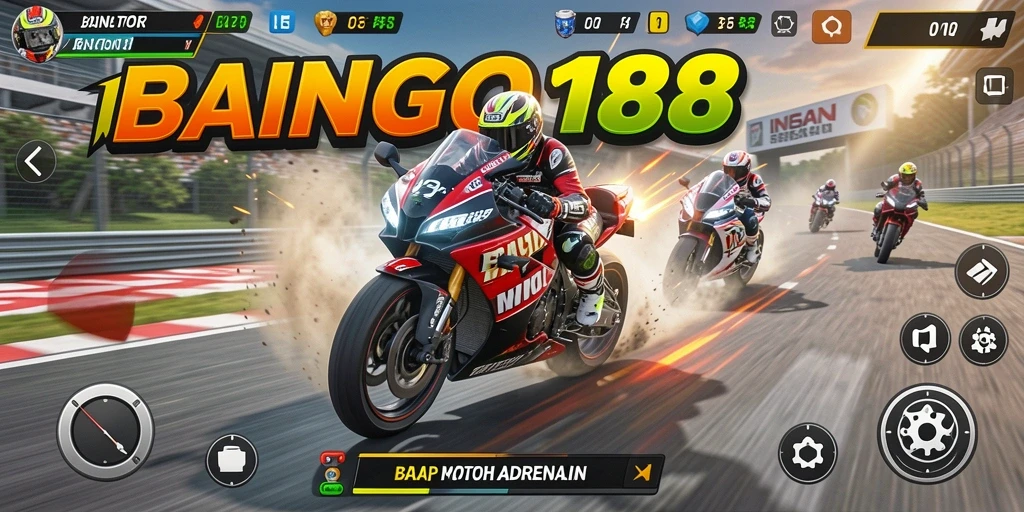 Gameplay BINGO188 yang mendebarkan dengan balapan motor yang cepat.