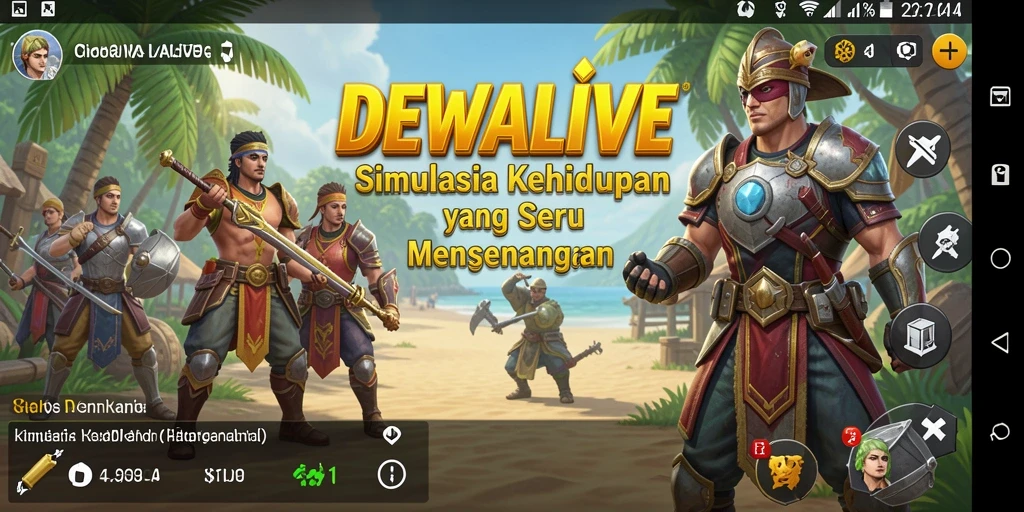 Tampilan gameplay seru DEWALIVE saat berinteraksi dengan karakter lainnya.