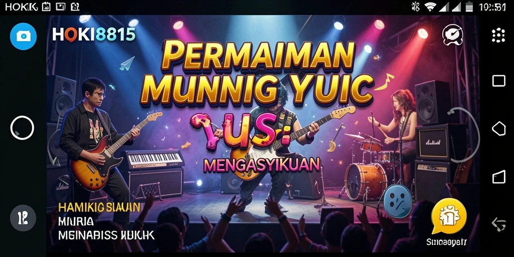 Screenshot HOKI8815 menampilkan pemain menikmati gameplay musik yang interaktif.