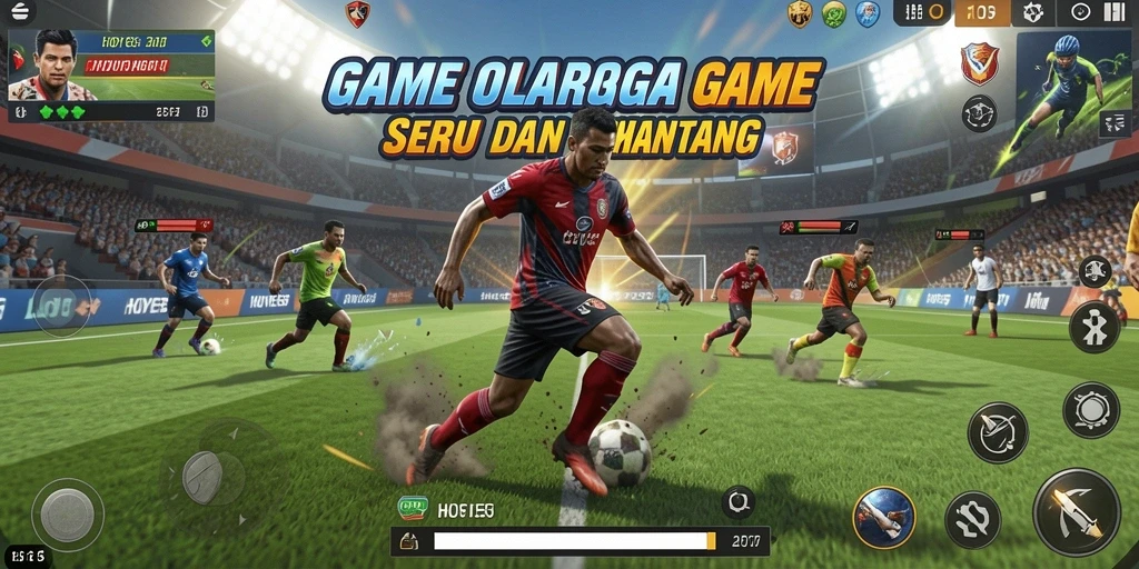 Tampilan gameplay menegangkan dari HOYE55 dalam aksi olahraga.