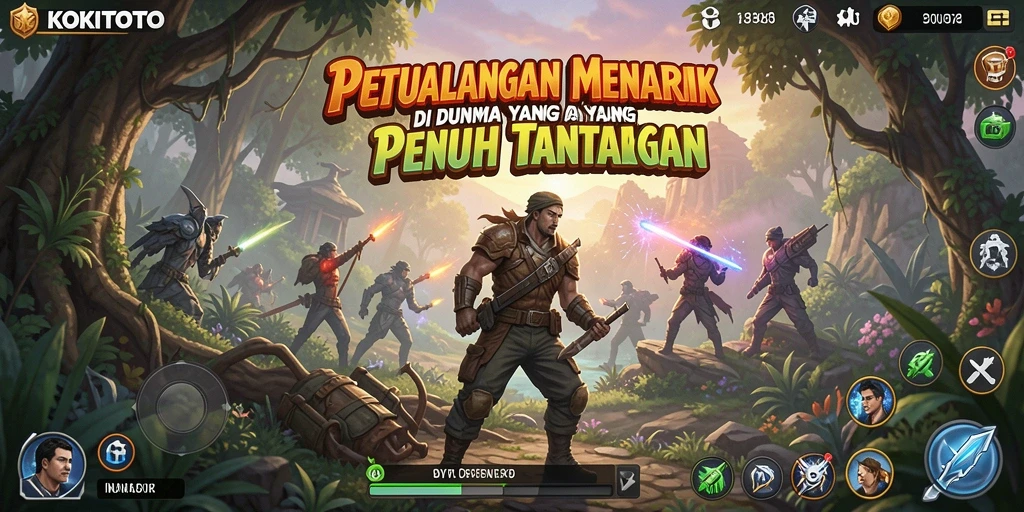 Gameplay KOKITOTO yang seru dan menantang dalam dunia petualangan.