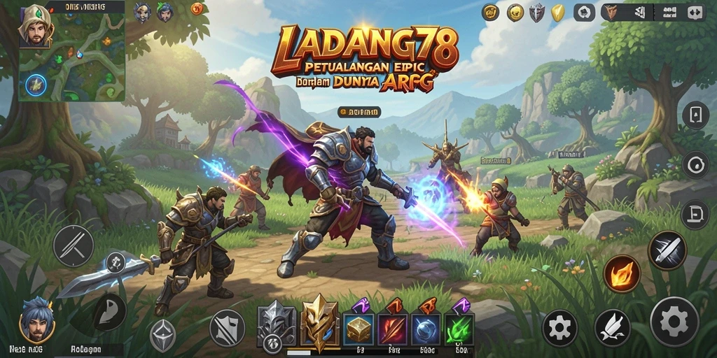 Menampilkan gameplay ARPG yang dinamis dan menarik dalam <strong>LADANG78</strong>.
