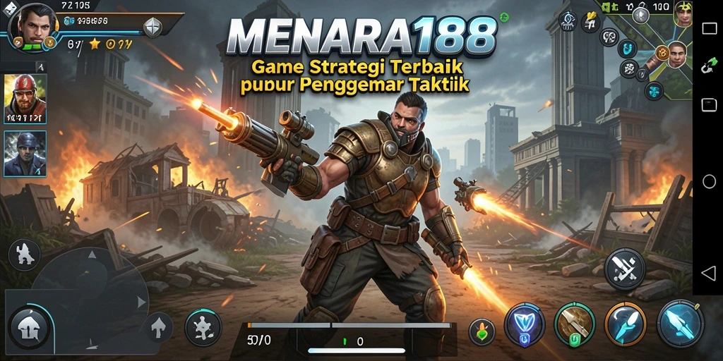 Tampilan gameplay MENARA188 dengan strategi pertempuran yang intens.