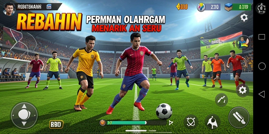 Tampilan gameplay seru dan interaktif dalam REBAHIN.
