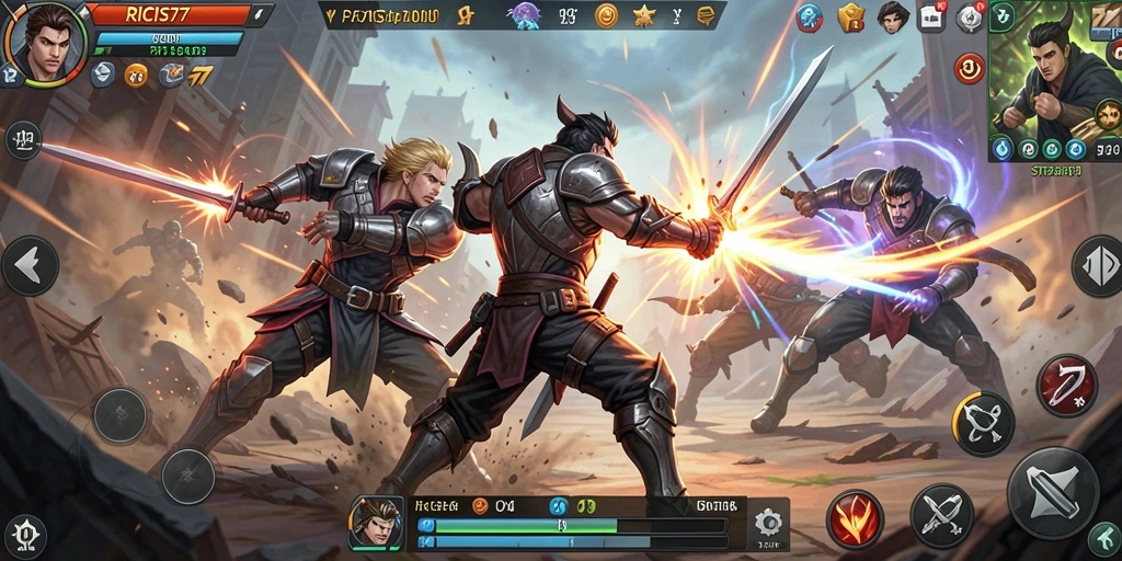 Tampilan seru dan aksi intens gameplay RICIS77.